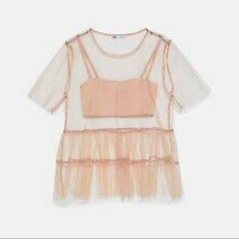 Zara mesh blouse